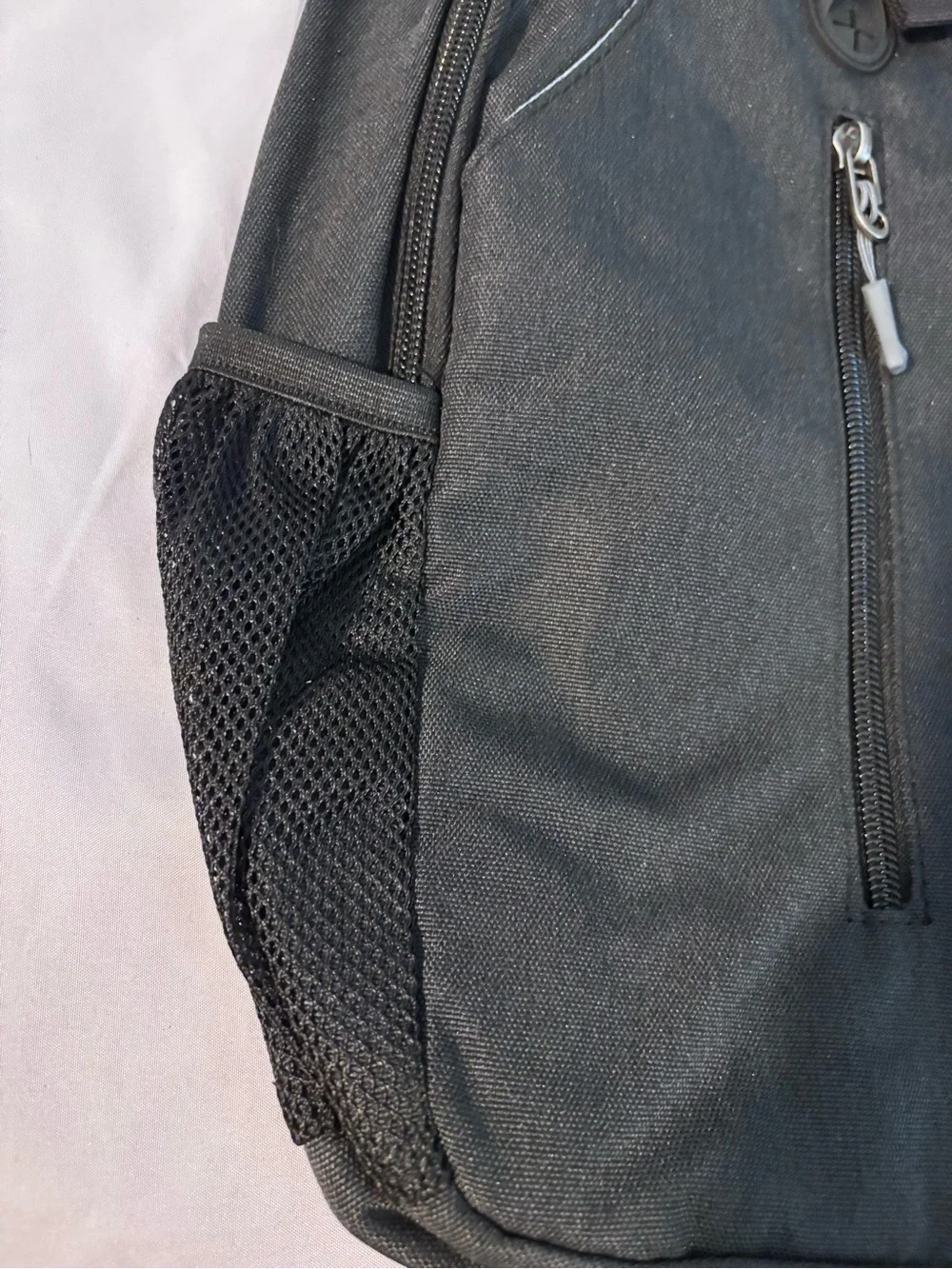 Waterfly Black Sling Backpack Crossbody Travel Bag Side Elastic Mesh Pockets